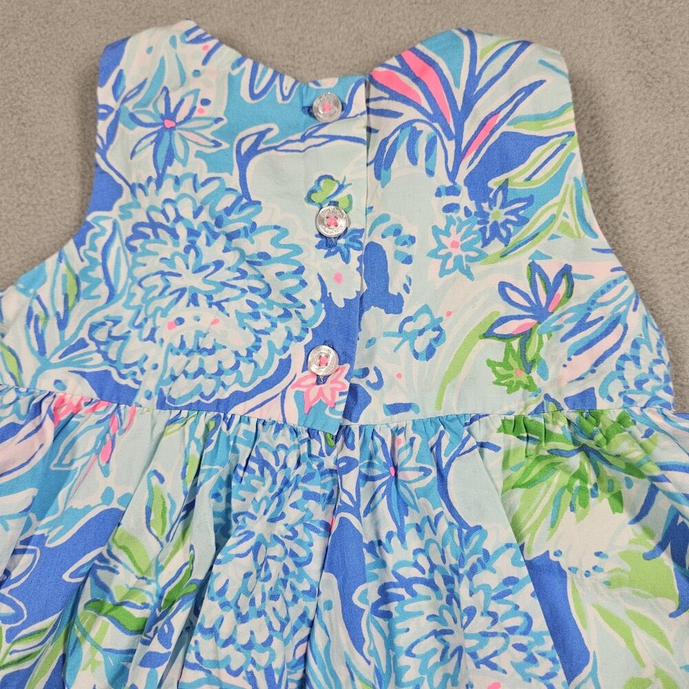 Lilly Pulitzer Bubble Dress Infant Girls 3-6 Months Baby Britta Coastal Blue - Picture 7 of 10